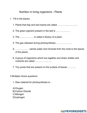 class 7 - chapter 1 revision