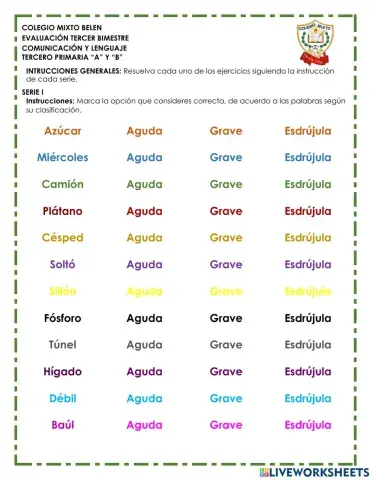 Evaluación - Comunicación y lenguaje - 2