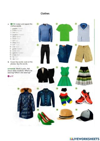 Clothes vocabulary