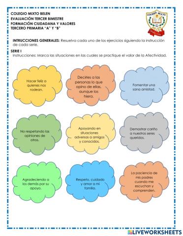 Evaluación - Valores - 1