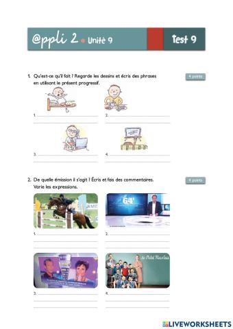 Test unité 9 appli 2