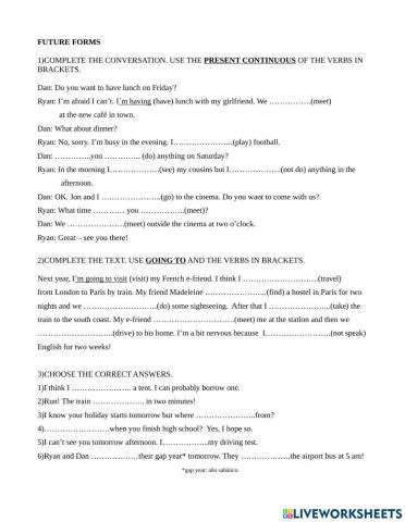 Future Forms - practice