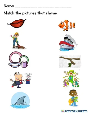 Rhyming Words Letter Ii Sound