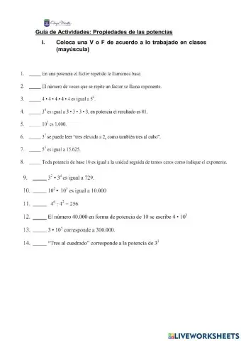 Propiedades de las potencias