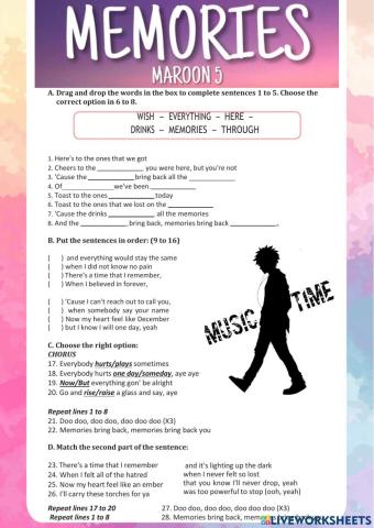 Song: Memories - Maroon 5