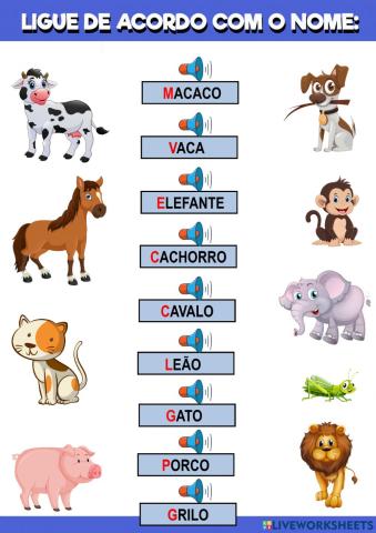 Ligue de acordo com o nome