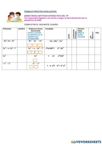 Tp concepto de Polinomios