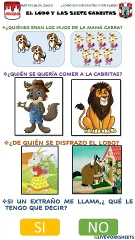 Cuento: el lobo y las 07 cabritas