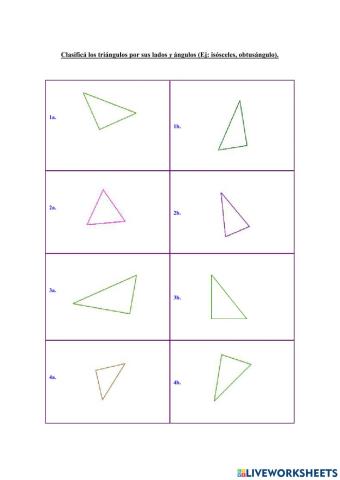 Clasificación de triángulos