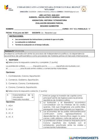 EVALUACION PARCIAL 4 3RO BGU 