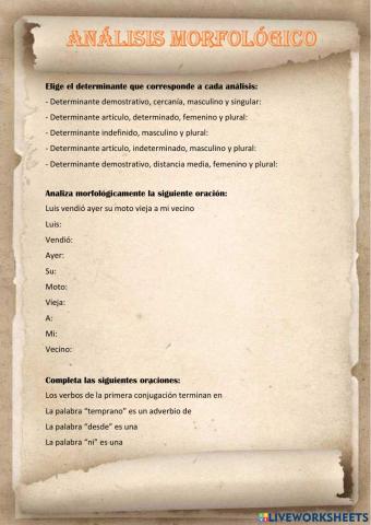Análisis morfológico