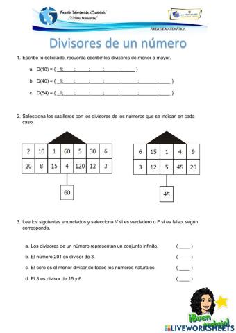 Divisores de un número