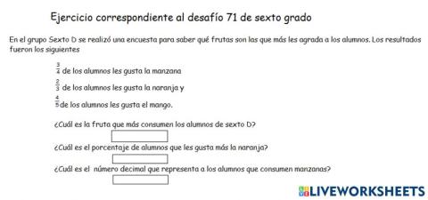 De fracciones a porcentajes