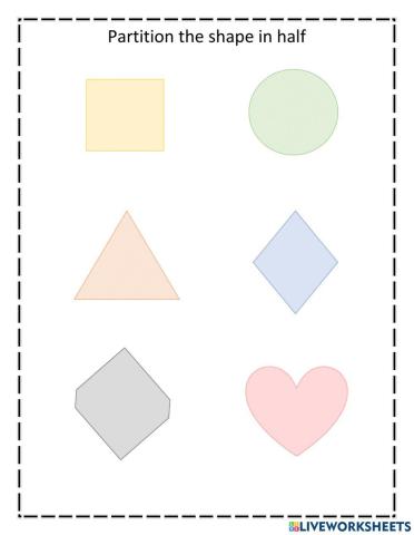 Partition shape too half