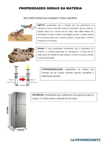Propriedades da matéria