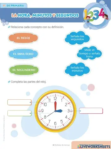 La hora, minutos y segundos