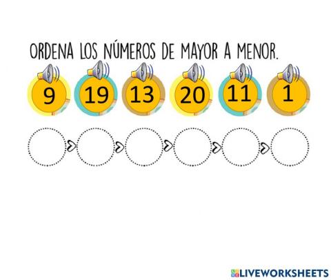 Ordenar de mayor a menor