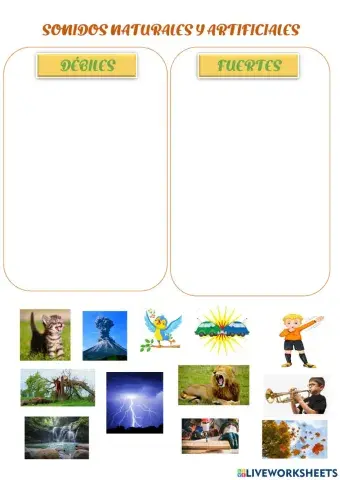 Clasificación se sonidos Fuertes y Débiles