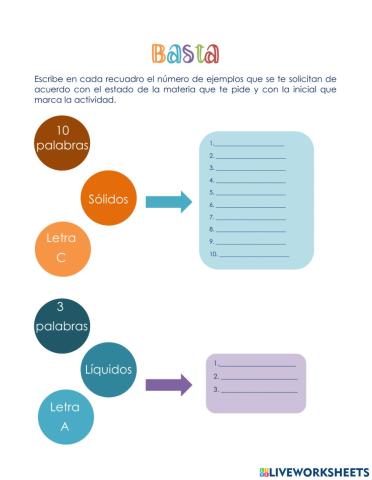 Basta: Estados de la materia