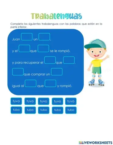 Completa el trabalenguas