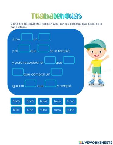 Completa el trabalenguas