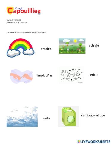 Diptongo y triptongo