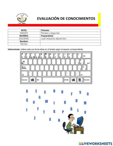 Examen computación primaria