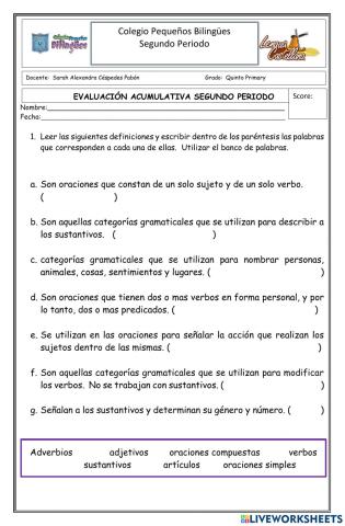 Acumulativo lengua castellana