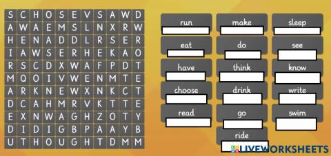 Past simple- irregular verbs