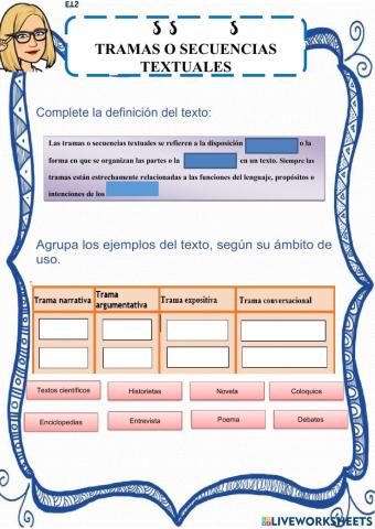Tramas o secuencias textuales