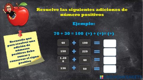 Adición de números enteros