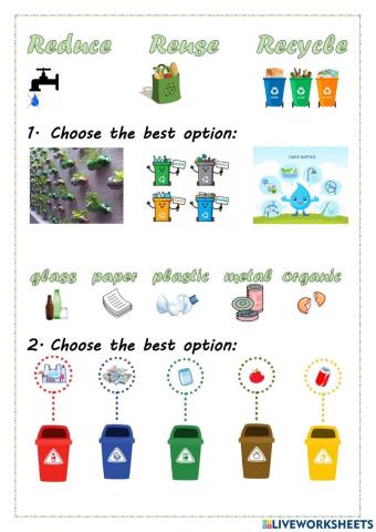 Reuse, reduce and recycle