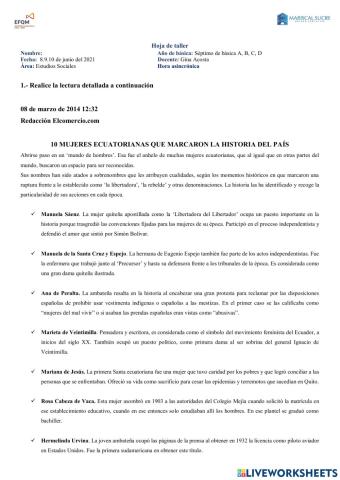 Ecuatorianas destacadas