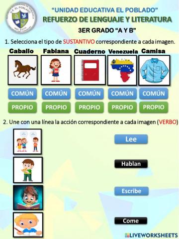 Refuerzo de Lenguaje 3er Grado A y B