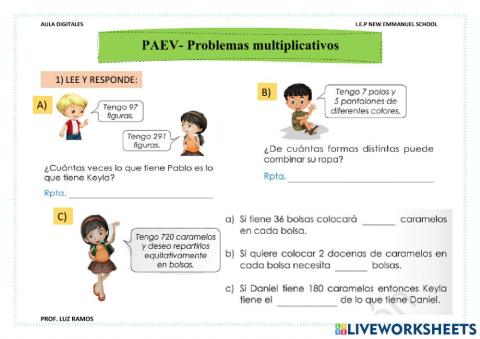 Paev- problemas multiplicativos