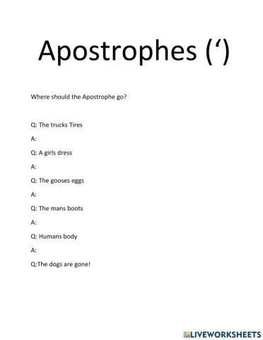 Apostrophe