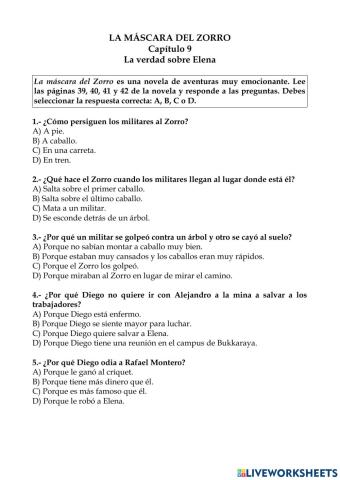 La máscara del Zorro Ficha 11 (9)