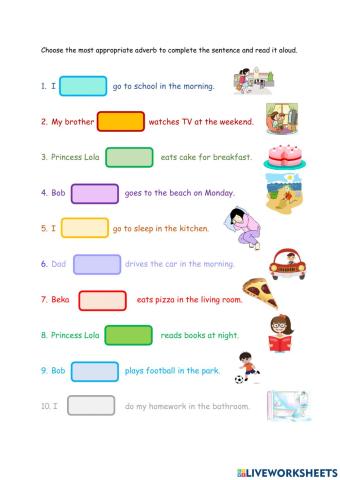 Adverbs of frequency