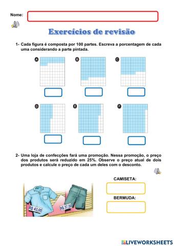 Exercícios de revisão