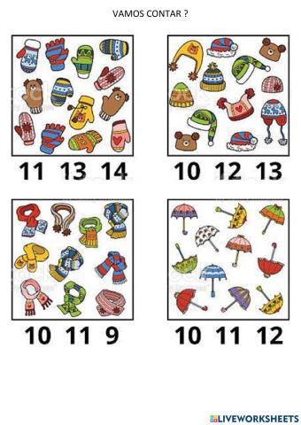 Adição e subtração 1 a 20