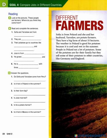 Reading DIFFERENT FARMERS
