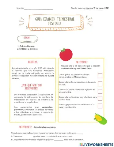 Guía de estudio - Cuarto Grado