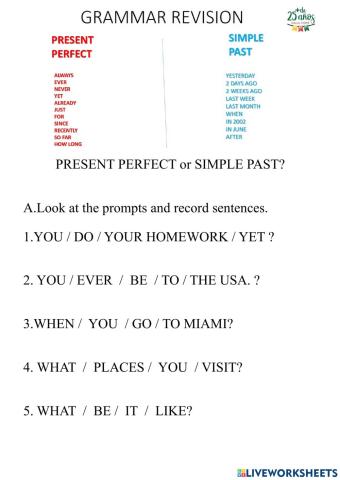 Present perfect vs simple past