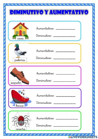 Diminutivo y aumentativo