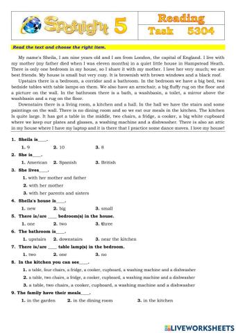 Spotlight 5 Task 5304