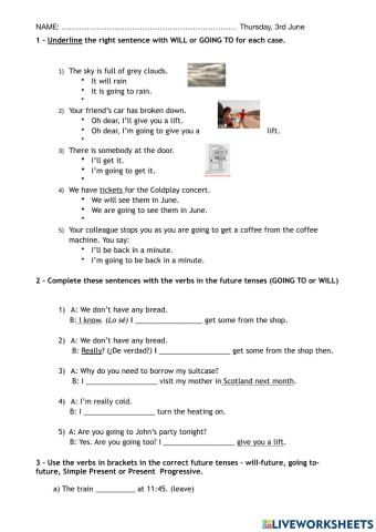 The future & conditional sentences