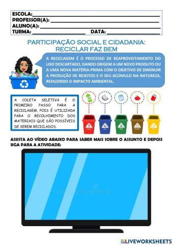 Participação social e cidadania: reciclar faz bem