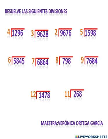 Divisiones 3° primaria