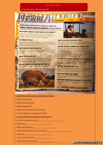 Reading: An online travel guide