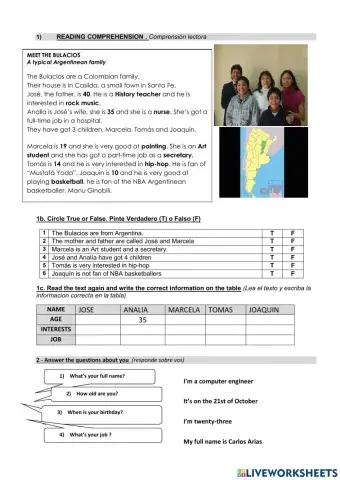 To be, have got, possessive adj